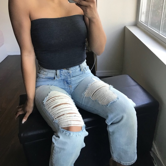 Tops - Charcoal tube top NWT